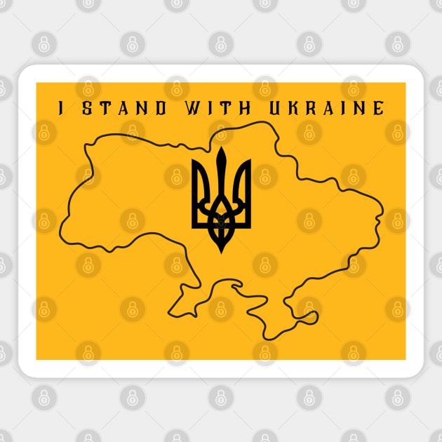 I Stand With Ukraine Magnet by Creatifly Graphic Tees